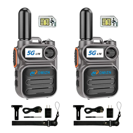 OMIZN M5 4G LTE Global Walkie Talkie – Unlimited Range Two Way Radio with Nationwide & International Coverage