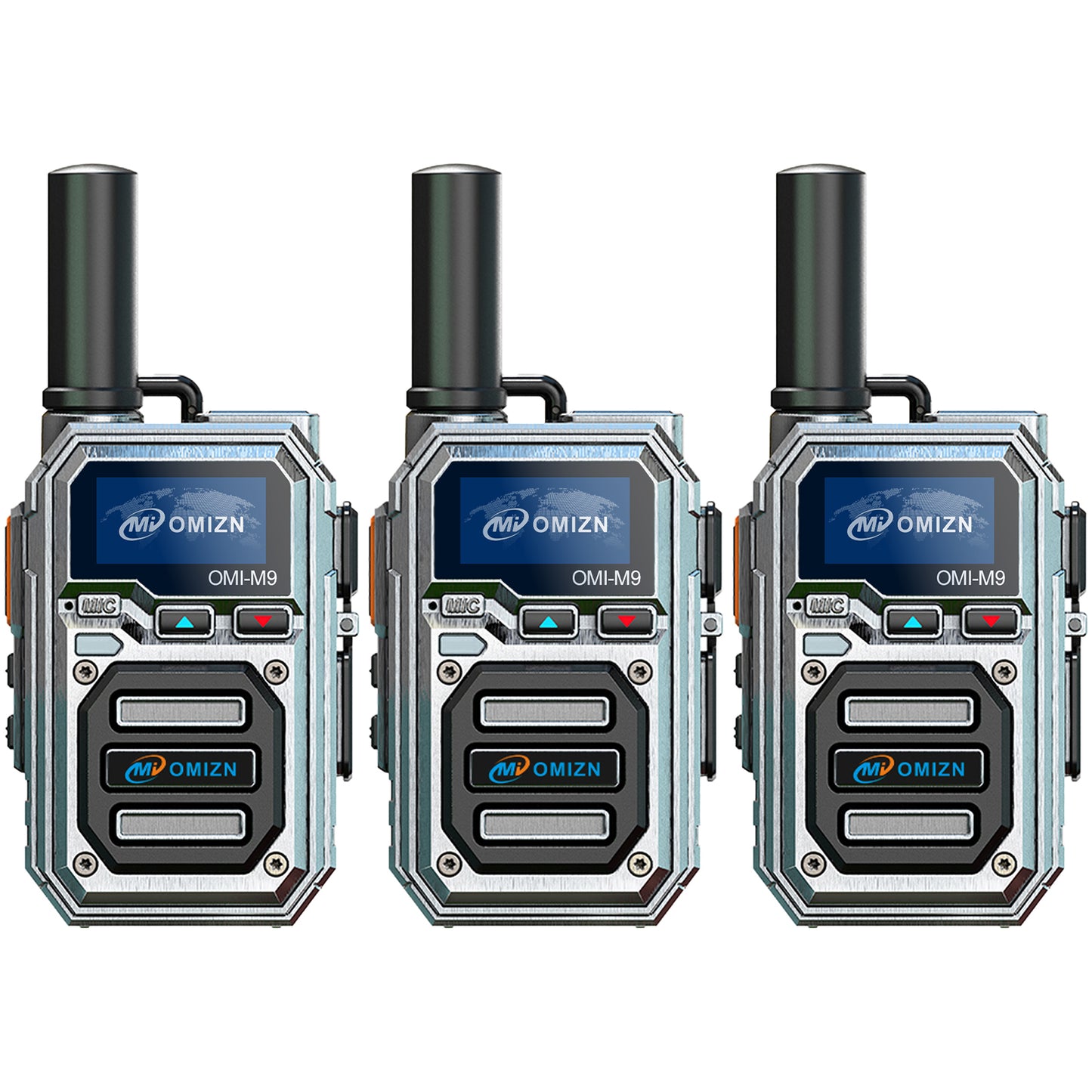OMIZN M9 4G LTE Global Walkie Talkies – Long-Range Nationwide Communication, 5000+ km Coverage, No Monthly Fees