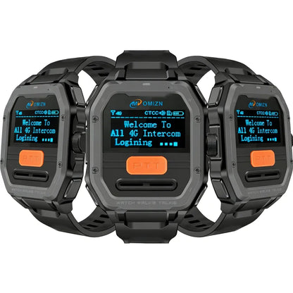 OMIZN GT5 Watch Walkie Talkie 4G Unlimited Range PoC Radios VOX Hands-Free IP65 AES256 Noise Reduction