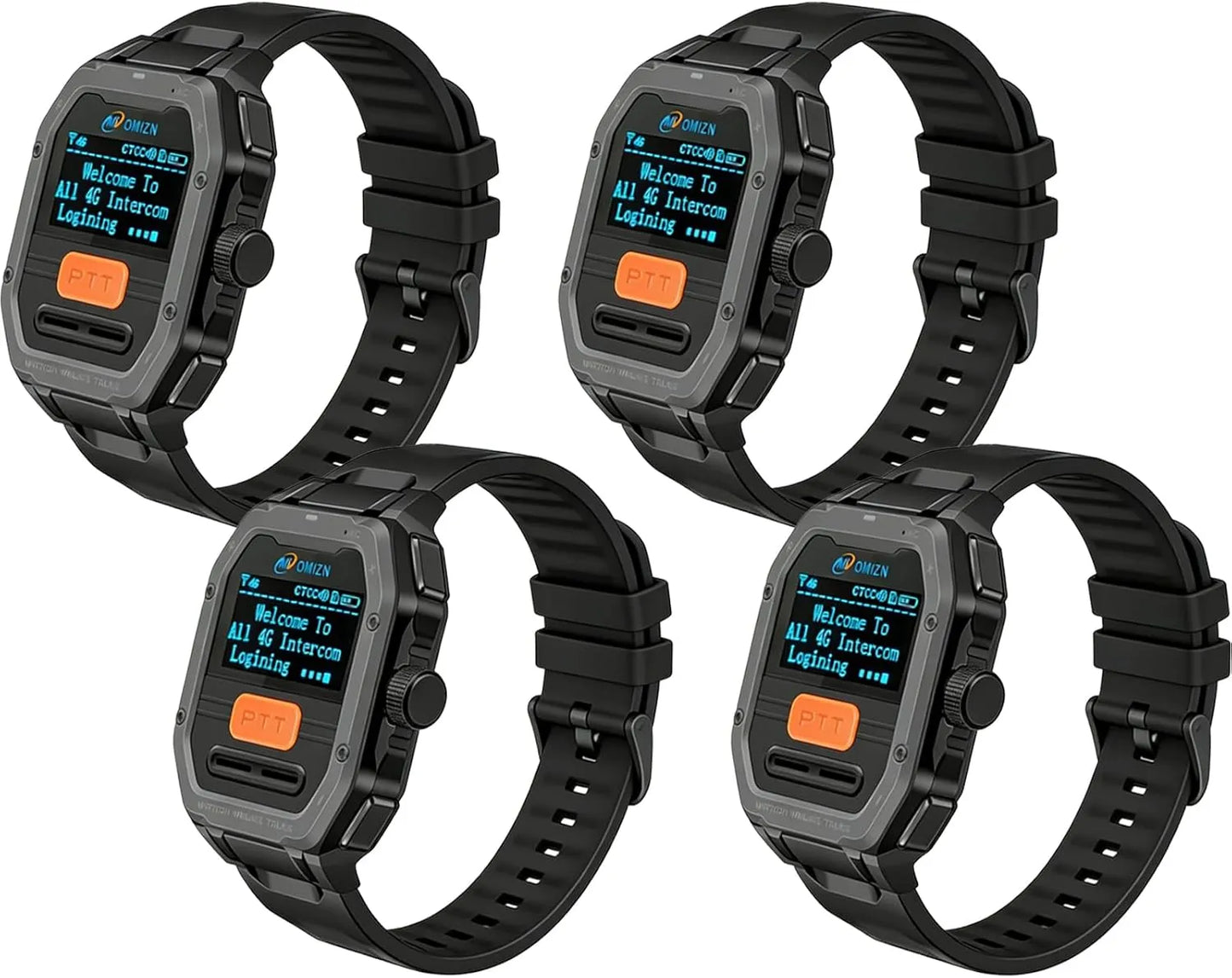 OMIZN GT5 Watch Walkie Talkie 4G Unlimited Range PoC Radios VOX Hands-Free IP65 AES256 Noise Reduction