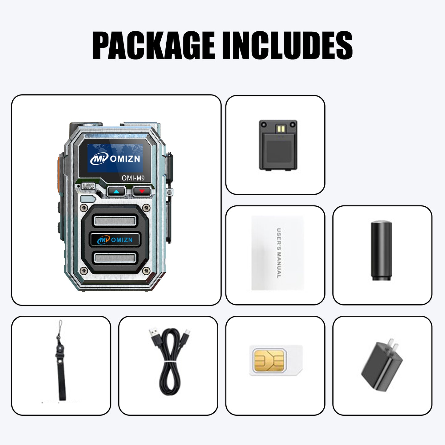 OMIZN M9 4G LTE Global Walkie Talkies – Long-Range Nationwide Communication, 5000+ km Coverage, No Monthly Fees