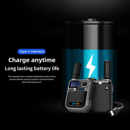 OMIZN M5 Global Walkie Talkie Unlimited Range, 4G LTE PoC Two Way Radio with AES256 Encryption Flashlight for Outdoor