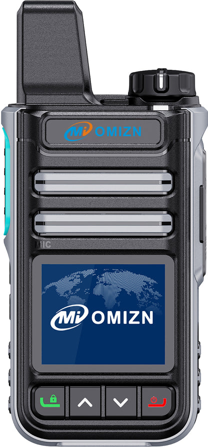 OMIZN G3 4G LTE Dual SIM Walkie Talkie, Unlimited Range, Lifetime Free, IP65, AES256 Encryption, Noise Reduction