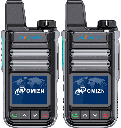 OMIZN G3 4G LTE Dual SIM Walkie Talkie, Unlimited Range, Lifetime Free, IP65, AES256 Encryption, Noise Reduction