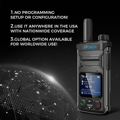 OMIZN T6 4G POC Walkie Talkie with SIM Card Unlimited Range Available Worldwide Cellula
