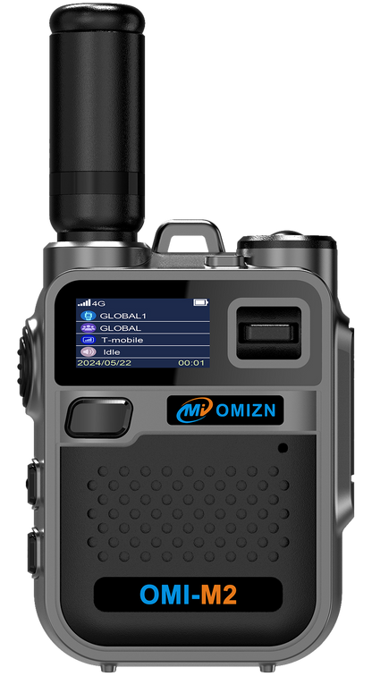 OMIZN M5 Global Walkie Talkie Unlimited Range, 4G LTE PoC Two Way Radio with AES256 Encryption Flashlight for Outdoor
