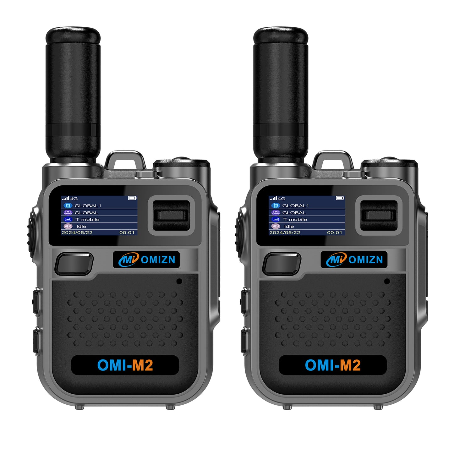 OMIZN M5 Global Walkie Talkie Unlimited Range, 4G LTE PoC Two Way Radio with AES256 Encryption Flashlight for Outdoor