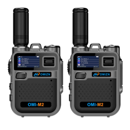 OMIZN M5 Global Walkie Talkie Unlimited Range, 4G LTE PoC Two Way Radio with AES256 Encryption Flashlight for Outdoor