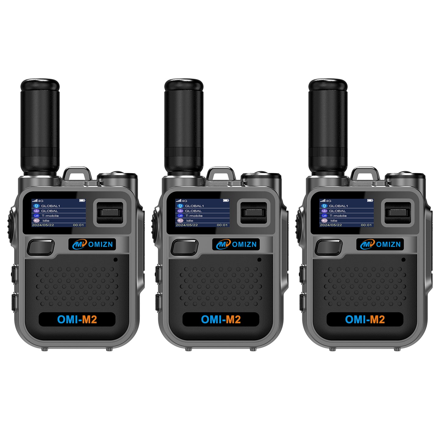 OMIZN M5 Global Walkie Talkie Unlimited Range, 4G LTE PoC Two Way Radio with AES256 Encryption Flashlight for Outdoor