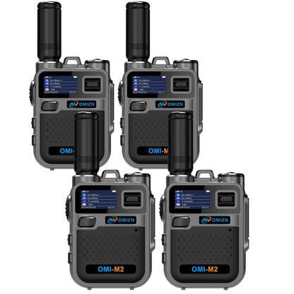 OMIZN M5 Global Walkie Talkie Unlimited Range, 4G LTE PoC Two Way Radio with AES256 Encryption Flashlight for Outdoor