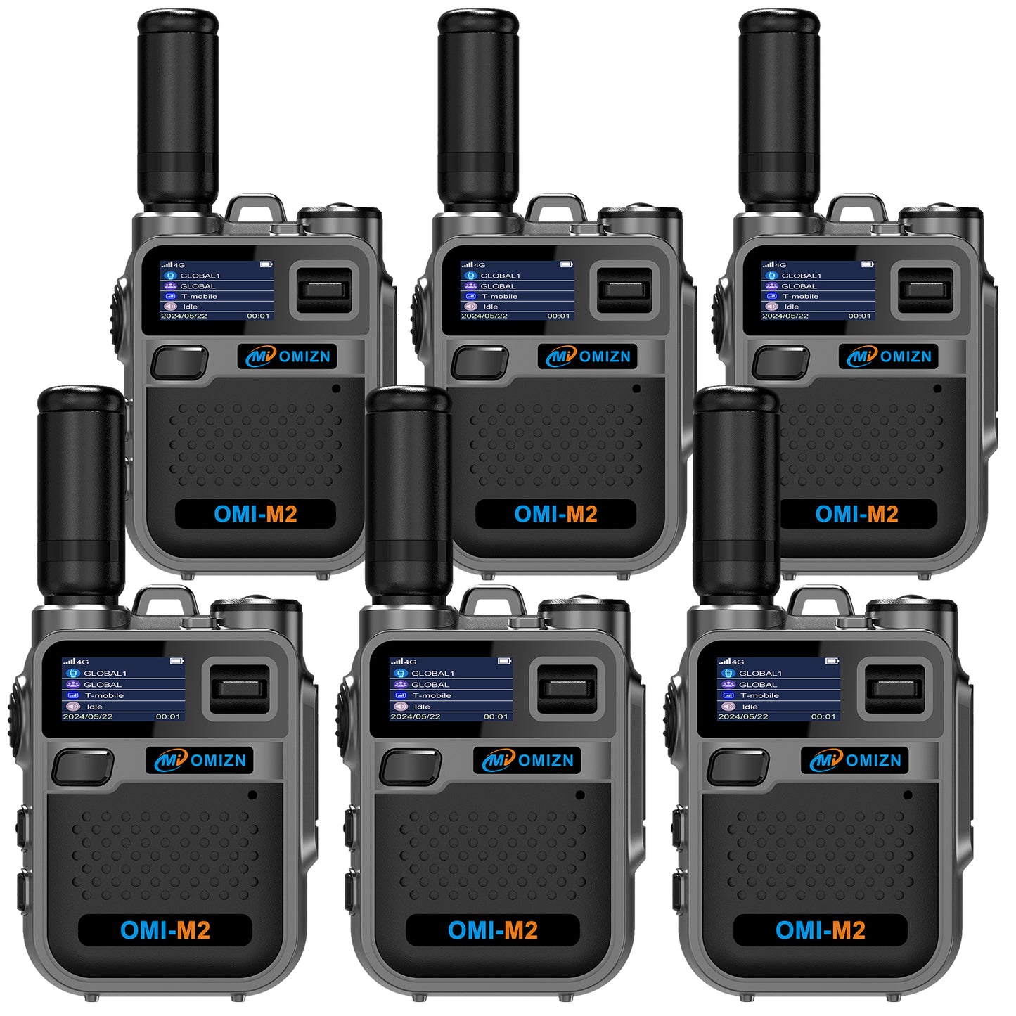OMIZN M5 Global Walkie Talkie Unlimited Range, 4G LTE PoC Two Way Radio with AES256 Encryption Flashlight for Outdoor