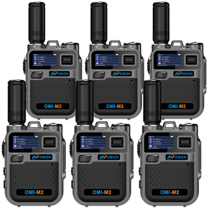 OMIZN M5 Global Walkie Talkie Unlimited Range, 4G LTE PoC Two Way Radio with AES256 Encryption Flashlight for Outdoor