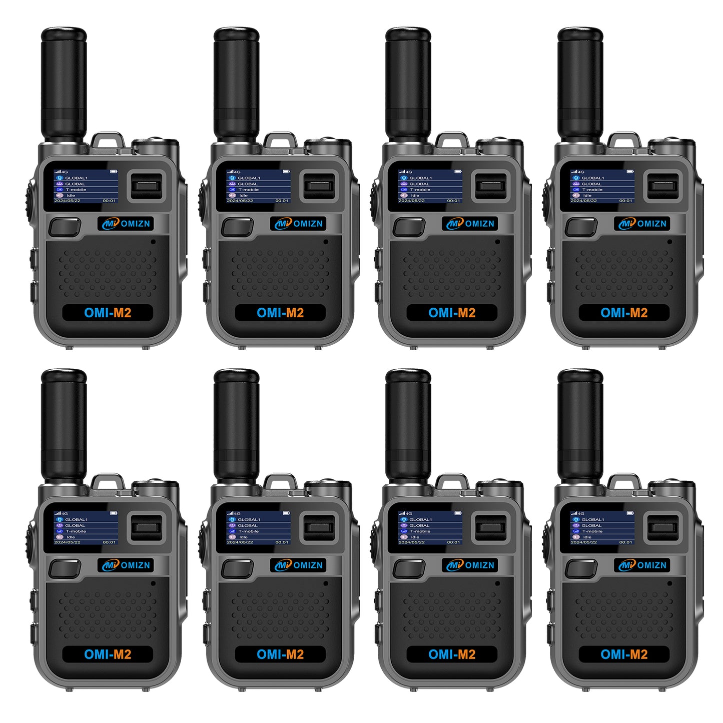 OMIZN M5 Global Walkie Talkie Unlimited Range, 4G LTE PoC Two Way Radio with AES256 Encryption Flashlight for Outdoor