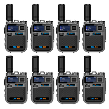OMIZN M5 Global Walkie Talkie Unlimited Range, 4G LTE PoC Two Way Radio with AES256 Encryption Flashlight for Outdoor
