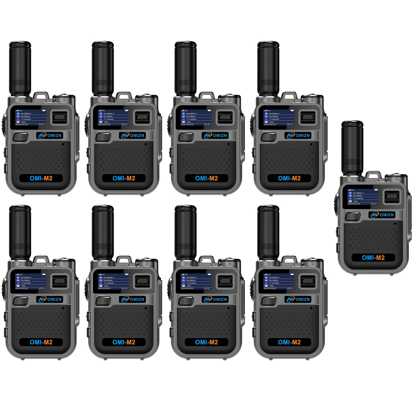 OMIZN M5 Global Walkie Talkie Unlimited Range, 4G LTE PoC Two Way Radio with AES256 Encryption Flashlight for Outdoor